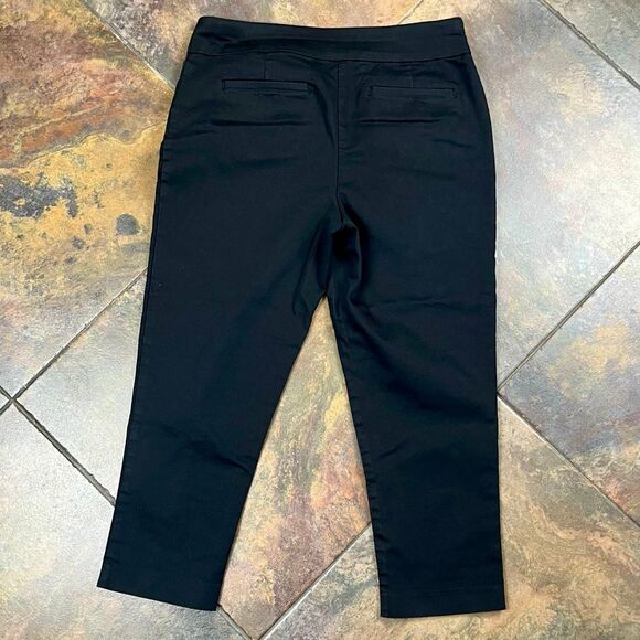 Croft and Barrow Effortless Stretch Black Pants Trousers Short 14P - Picture 9 of 9
